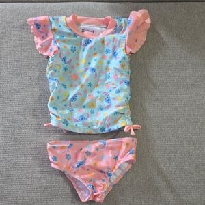 Disney Kids Swim Rashguard - Pink and Blue